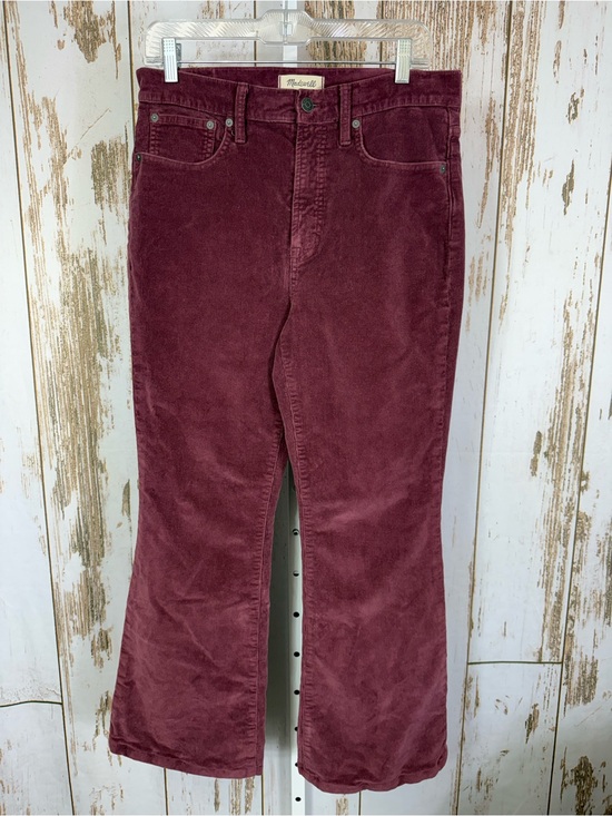 Madewell Denim - Madewell Burgundy Corduroy Flare Leg Jeans. Size 28. Excellent condition!